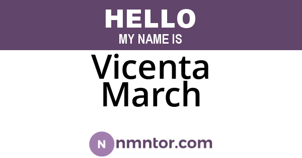 Vicenta March
