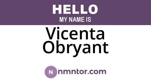 Vicenta Obryant