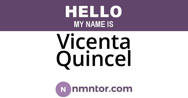 Vicenta Quincel