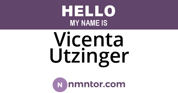 Vicenta Utzinger