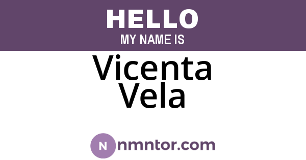 Vicenta Vela