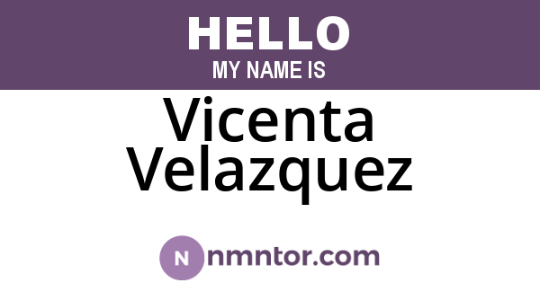 Vicenta Velazquez
