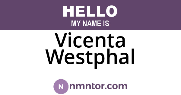 Vicenta Westphal