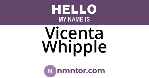 Vicenta Whipple