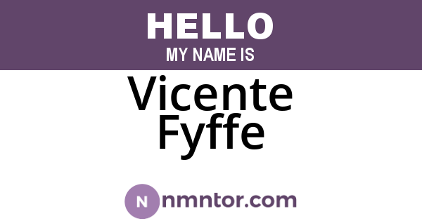 Vicente Fyffe