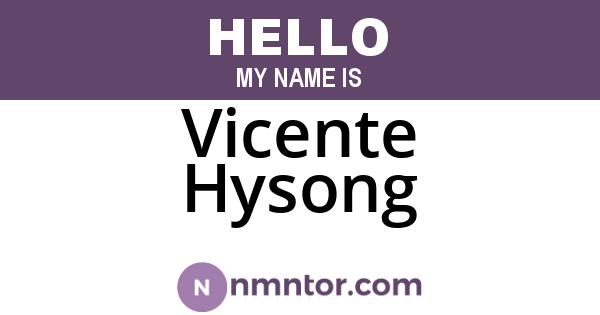 Vicente Hysong