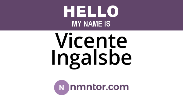 Vicente Ingalsbe