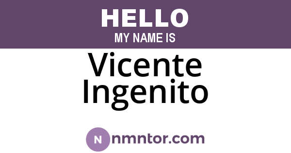 Vicente Ingenito