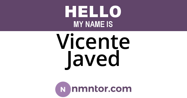 Vicente Javed