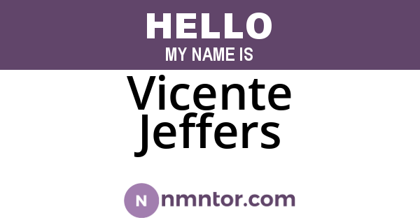 Vicente Jeffers