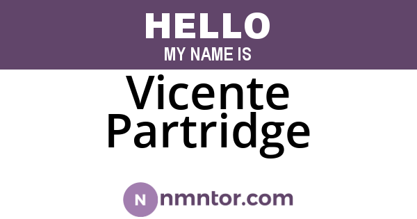 Vicente Partridge