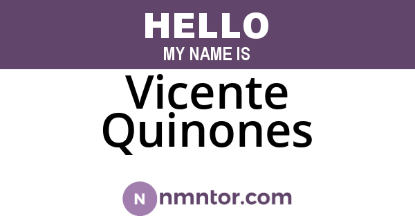 Vicente Quinones