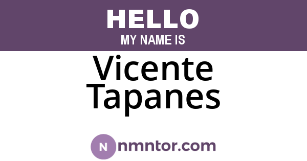 Vicente Tapanes