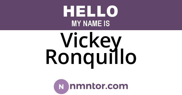 Vickey Ronquillo