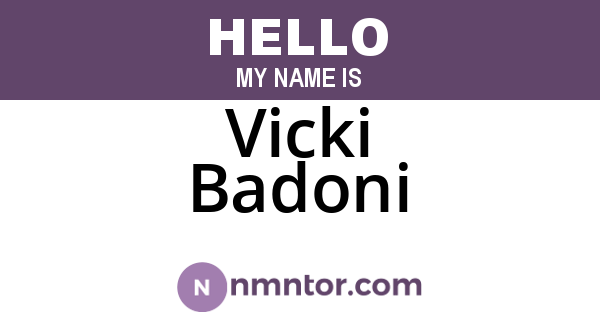 Vicki Badoni