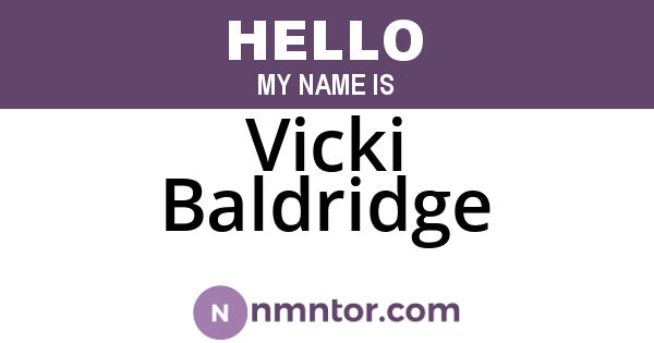 Vicki Baldridge