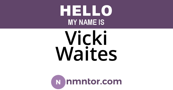 Vicki Waites
