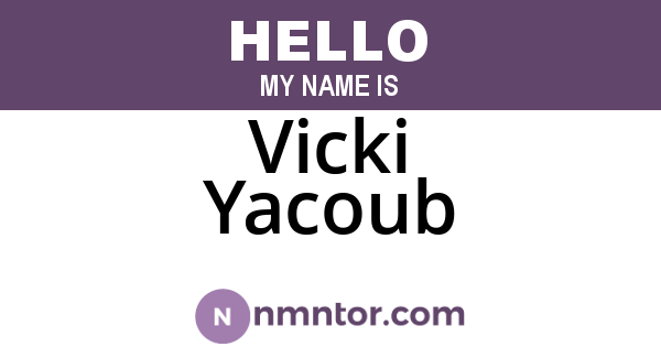 Vicki Yacoub