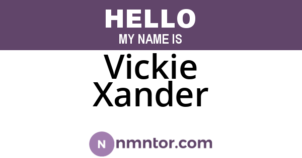 Vickie Xander