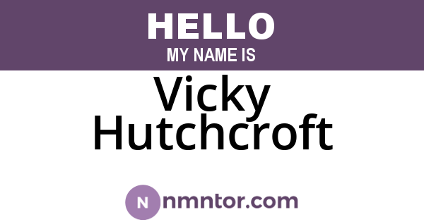 Vicky Hutchcroft