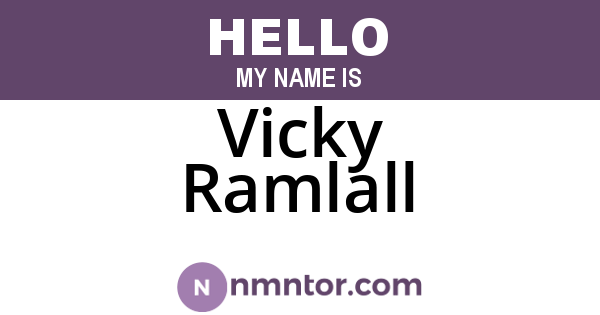 Vicky Ramlall