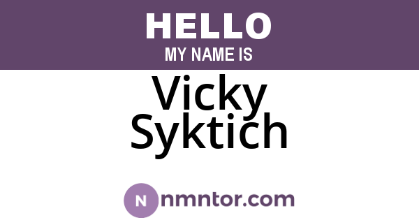 Vicky Syktich