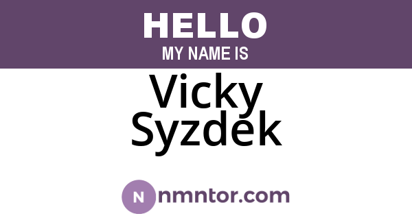 Vicky Syzdek