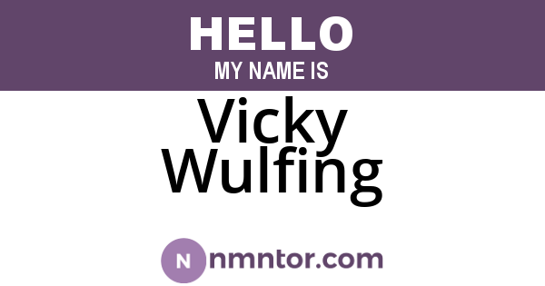Vicky Wulfing
