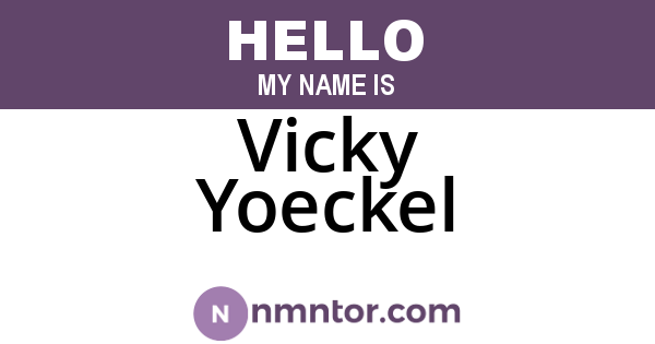 Vicky Yoeckel