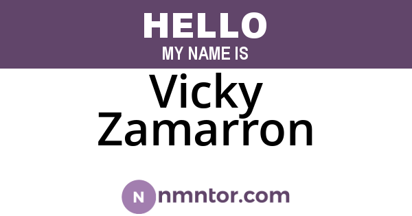 Vicky Zamarron