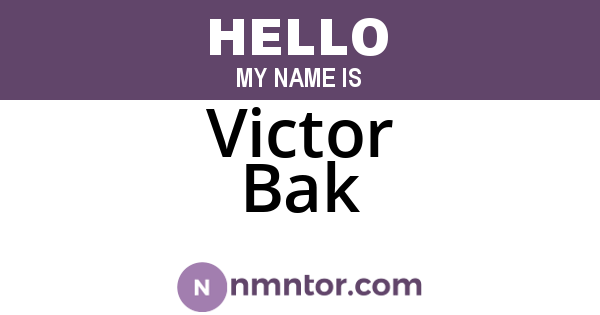 Victor Bak