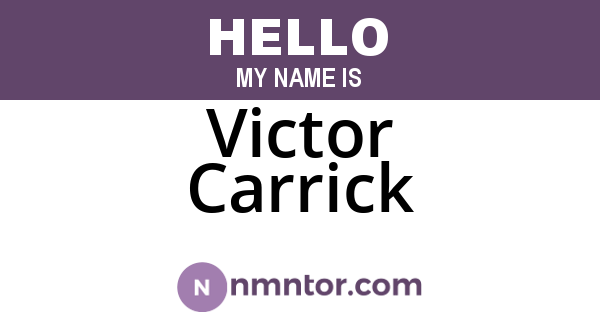Victor Carrick