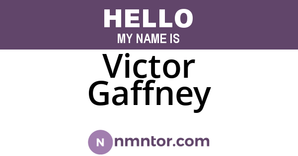 Victor Gaffney