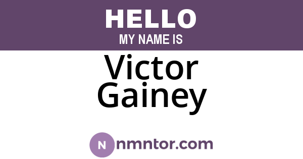 Victor Gainey