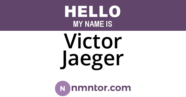 Victor Jaeger