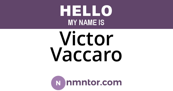 Victor Vaccaro
