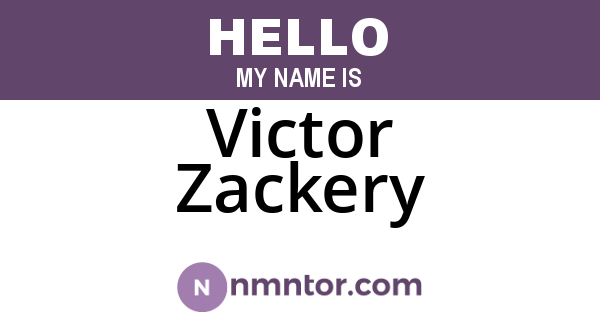 Victor Zackery