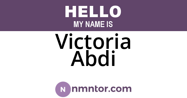 Victoria Abdi