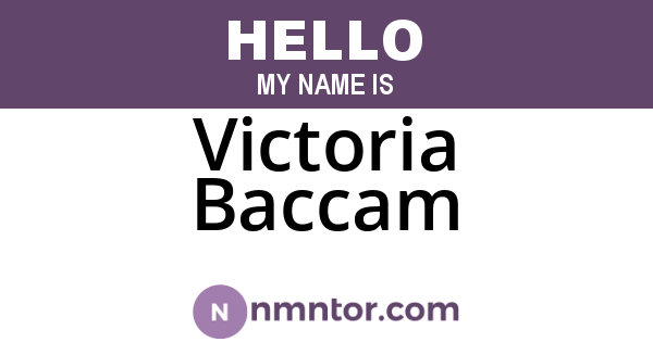 Victoria Baccam