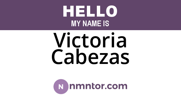 Victoria Cabezas