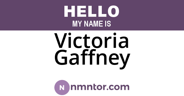 Victoria Gaffney