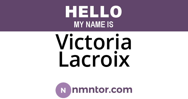 Victoria Lacroix