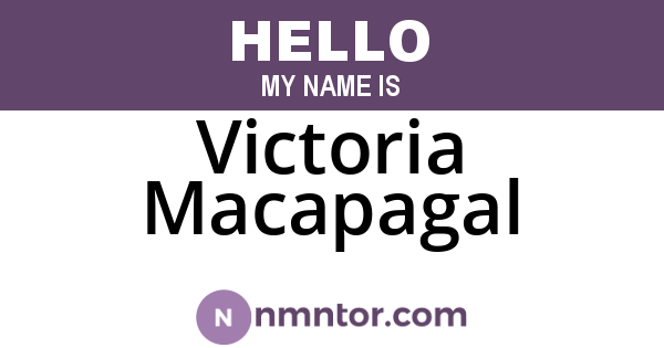 Victoria Macapagal