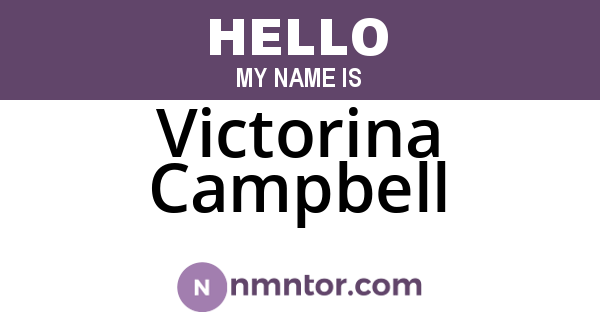 Victorina Campbell