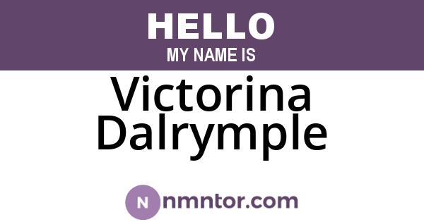 Victorina Dalrymple