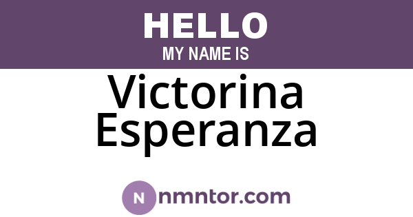 Victorina Esperanza
