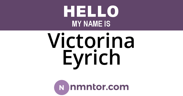 Victorina Eyrich