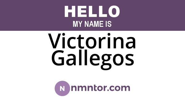 Victorina Gallegos