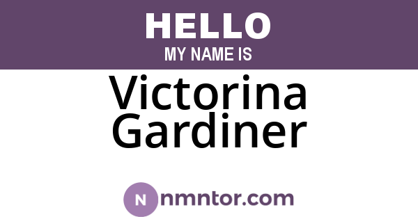 Victorina Gardiner