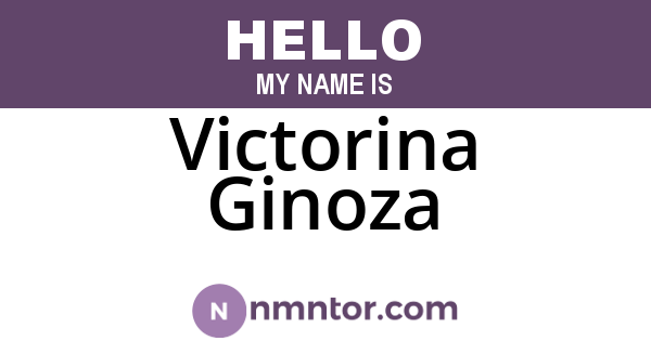 Victorina Ginoza